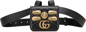 Gucci Marsupio GG Marmont mini in pelle matelass&eacute; con borchie 2016-2025 - Nero