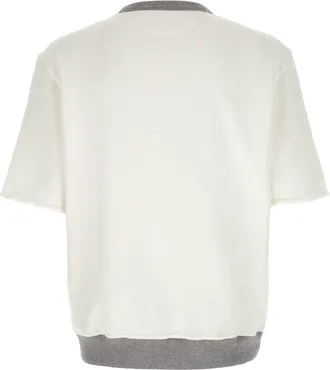 Brunello Cucinelli Mens White Cotton Sweatshirt Clothing