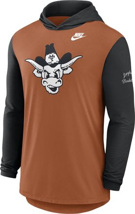 Nike Texas Campus Legacy Nike Mens Dri-FIT College Long-Sleeve Hooded T-Shirt in Orange | 01NB0B28TXV-CNJ