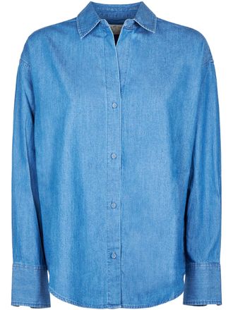 MC2 Saint Barth Classic Button-Down Chambray Shirt with Embroidered Detail