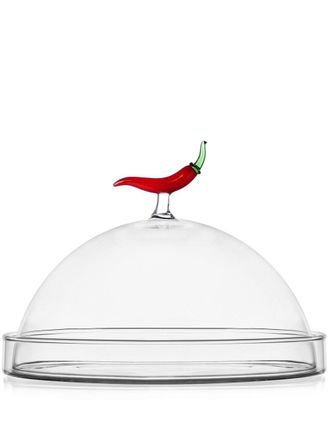 Ichendorf oval-design glass platter - unisex - glass - One Size - White