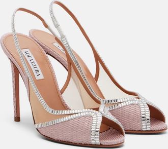 Aquazzura Wild Aurora embellished slingback sandals
