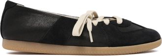 Maison Margiela Zwarte Leren Ballerina Sneakers - Dames - Ballerinas - Zwart - 38 EU - Leer - Schoenen