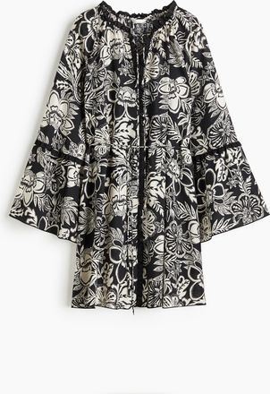 H&M Tunikakleid mit Trompetenärmeln - Schwarz