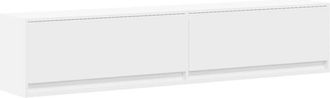 vidaXL Vidaxl - Mueble De Tv De Pared Con Led Blanco 180x31x38 Cm