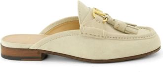 Valentino Schoenen, Dames, Beige, 37 EU, VLogo Signature Tassel-Detail Platte Muilen