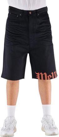 We11done We11Done, Korte Broeken, Heren, Zwart, S, Denim, Denim Greige Shorts