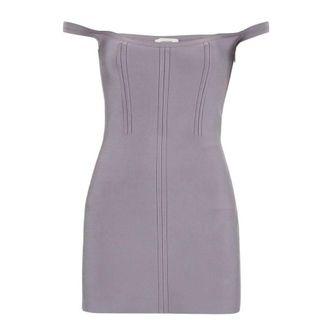 Ferragamo Off-The-Shoulder Corset Mini Dress, Size Small