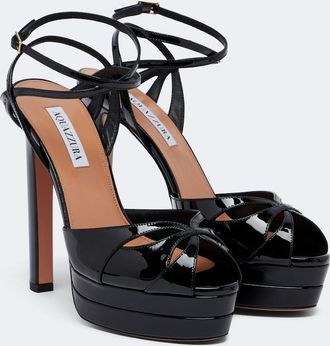 Aquazzura Moves patent leather platform sandals