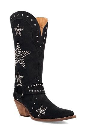 Dingo Lucky Stars Knee High Western Boot in Black at Nordstrom, Size 9.5
