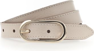 Tamaris Lederg&uuml;rtel TAMARIS, Damen, Gr. 11,5, beige (creme), Rindsleder, unifarben, G&uuml;rtel Lederg&uuml;rtel, Schmale Schliesse, leicht genarbte Oberfl&auml;che, 2 cm br