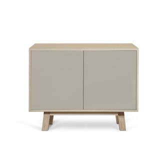 Mon Petit Meuble Fran&ccedil;ais Aparador bajo de 2 puertas l.100 cm, fresno