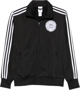 adidas Sweater met streepdetail en rits - Zwart