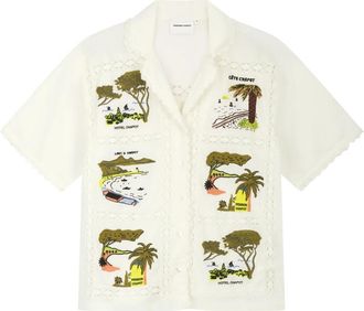Fab By Fabienne Chapot Norma Blouse - Dames - Overhemden - Beige - L - Katoen - Overhemden