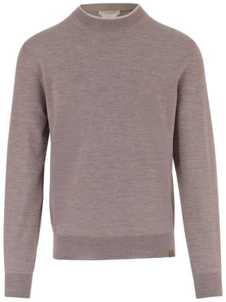 Jacob Cohen Beige-Purple Wool Blend Sweater