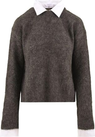 Aniye By Maddy Sweater - Dames - Ronde hals truien - Grijs - M - Katoen - Truien & Vesten