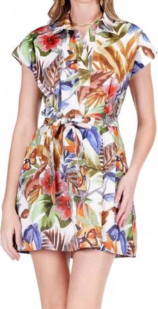 Jade Yoga Leaf Mosaic Dress In Greesleaf Mosaic