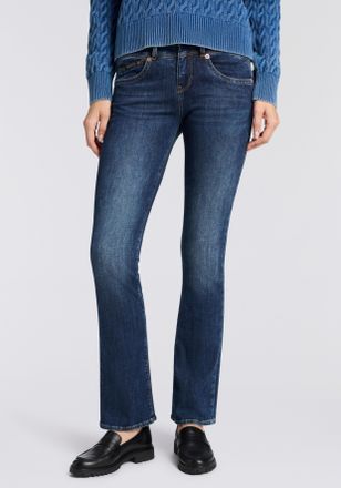 Herrlicher Bootcut-Jeans HERRLICHER Pearl Boot Denim Light, Damen, Gr. 28, L&auml;nge 34, mysterious, Denim/Jeans, Obermaterial: 98% Baumwolle, 2% Elasthan, slim fit 