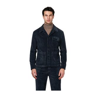 Mason's Overshirt da Lavoro in Velluto a Coste Larghe - - Jackets - Uomo - Blu - 3XL