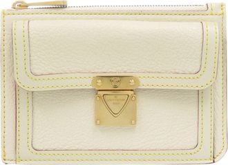 Louis Vuitton White Leather Clutch Bag (Pre-Owned)