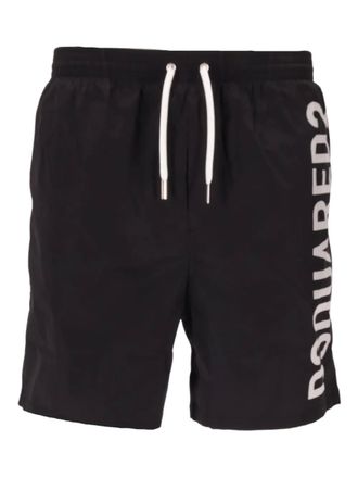 Dsquared2 logo-print swim shorts - men - Polyamide/Spandex/Elastane - 44 - Black