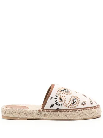 Alanui Bandana-jacquard espadrilles - women - Cotton - 37 - Neutrals