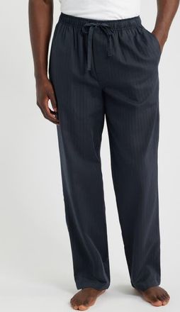 Majestic International Signature Herringbone Cotton Pajama Pants in Lead/self Piping at Nordstrom, Size Xx-Large