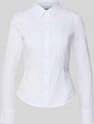 Review Hemdbluse mit Knopfleiste in Weiss, Größe XS