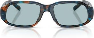Diesel 55mm Oval Sunglasses in Blue Havana /Blue at Nordstrom