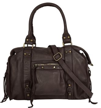 Samantha Look Shopper SAMANTHA LOOK, Damen, Gr. B/H/T: 34cm x 27cm x 12cm onesize, braun, Leder, Taschen Shopper, echt Leder, Made in Italy