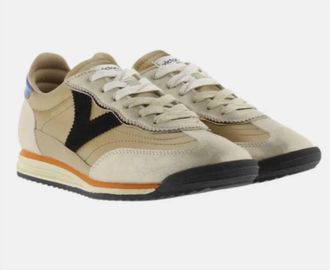 Victoria Womens Retro Gold Metal Trainer Shoes In Oro