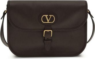 Valentino Garavani Brown Calf Leather Bos Taurus Shoulder Mens Bag