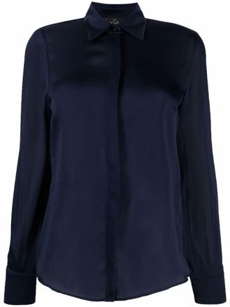 Carine Gilson Zijden blouse - Blauw