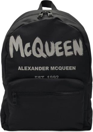 Alexander McQueen Metropolitan Backpack - Heren - Rugzakken - Zwart - ONE Size - Polyester - Tassen