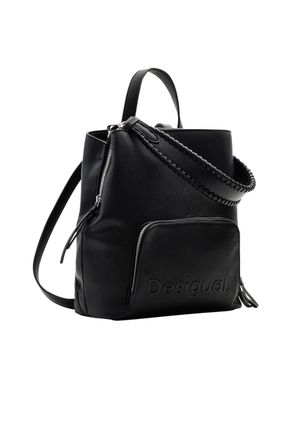 Desigual Mochila S Multiposici&oacute;n, Black, One Size, Accessories Pu Backpack Mini