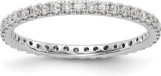 Diamond2Deal 14k Yellow Gold Lab Grown Diamond Eternity Wedding Band Ring 1/2Ct Clarity- VS Color- G-H