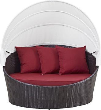 ModWay Convene Canopy Outdoor Patio Wicker Rattan Daybed