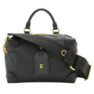 Louis Vuitton Pre-owned Monogram Empreinte Petite Malle Souple Handbag - Dames - Pre-owned - Zwart - Maat: ONE Size Leer