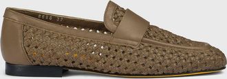 Doucal's Mocassino Doucals in pelle intrecciata con lavorazione traforata