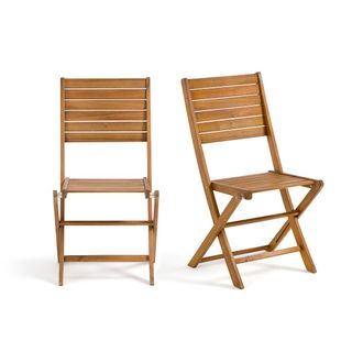 La Redoute Interieurs Set van 2 tuinstoelen in acacia, Napli