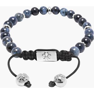 Nialaya Blue Dumortierite Beaded Bracelet in Blue Dumortierite /Silver at Nordstrom, Size Medium