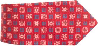 Kiton Cravatta Seta 21 - Heren - Accessoires - Rood - Maat: ONE Size Zijde