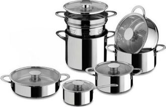 Mepra Batteria Di Pentole Gourmet Inox 12 Pezzi