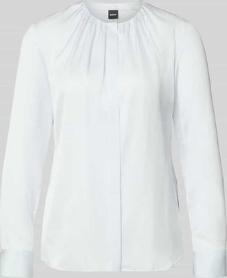 HUGO BOSS Regular Fit Langarmbluse aus Seiden-Mix Modell BANORAH in Hellblau, Gr&ouml;&szlig;e 32