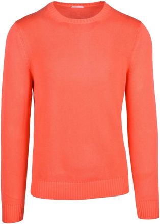 Malo Pullover Girocollo - Heren - Ronde hals truien - Oranje - M - Katoen - Truien & Vesten