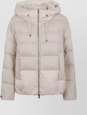 PESERICO womens quilted jacket with hood and drawstring