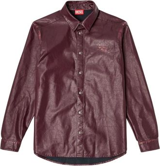 Diesel Camicia Fr-S-Simply con logo goffrato - Viola