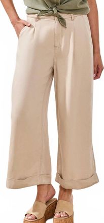 Tribal Brooke Pleated Wide Leg Pants In Coco Cream