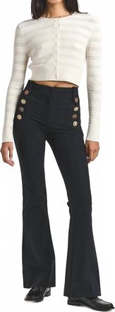 Derek Lam Robertson Stretch Twill Trouser In Black