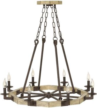 Netlighting Wyatt 8 Light Chandelier Iron Finish E14